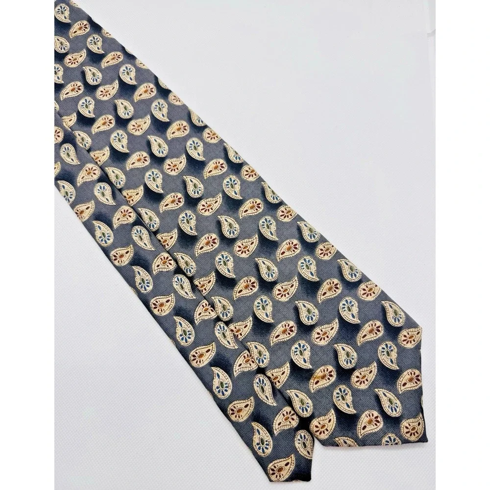Robert Stock Silk Tie Men XL 61